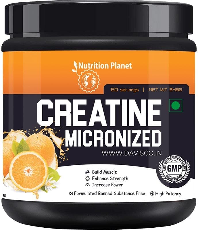 Micronized Creatine Monohydrate (Orange, 348g / 0.76 Lb, 60 Servings)