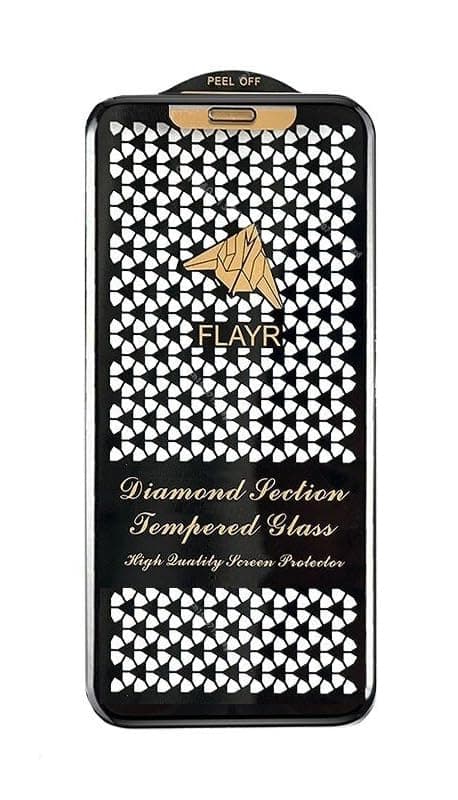 Military-Grade Diamond Flyer Tempered Glass Screen Protector Compatible For iPhone 11 With Edge To Edge Coverage And Easy Installation Kit