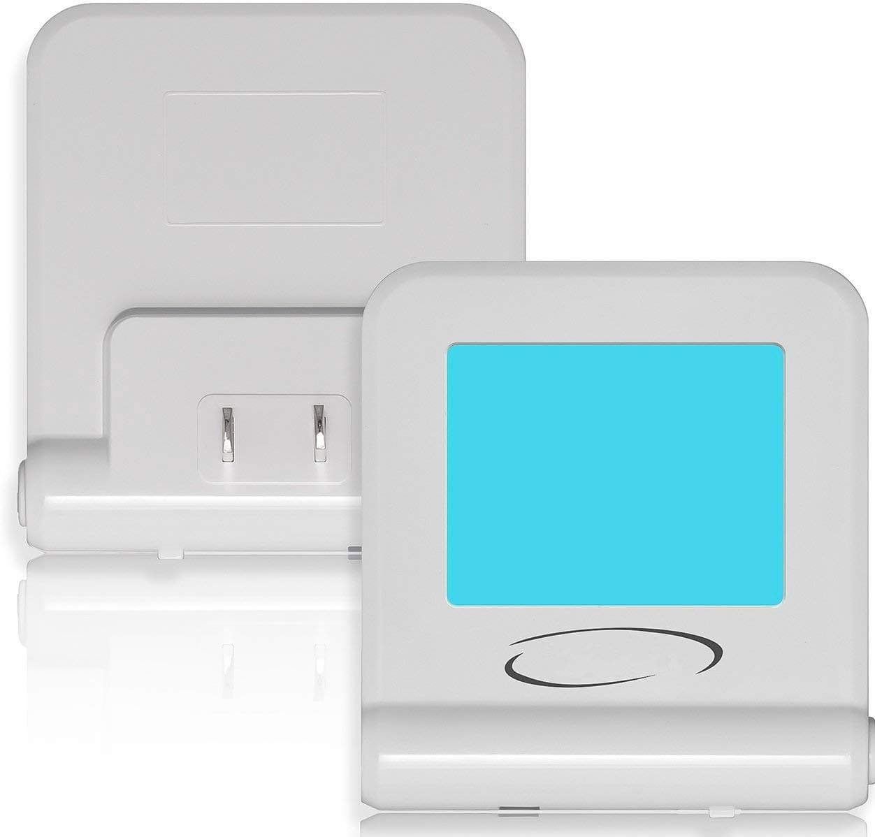 Night Light Plug in Warm White LED, Dusk to Dawn Sensor, 8 Color Night lamp, Soft, Smart Energy Efficient Nightlight for Bedroom, Bathroom, Baby Room Stairs, Kitchen, Hallway, Compact 2 Pack