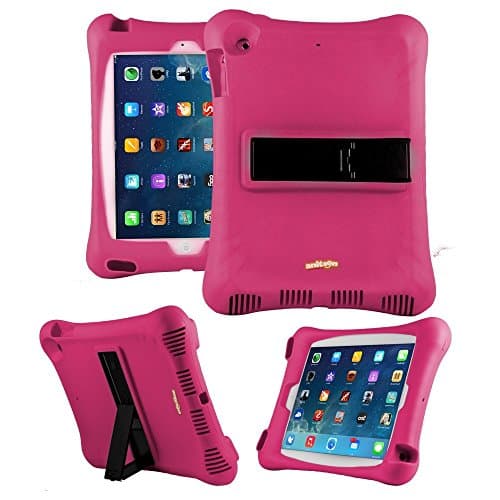 iPad Air 2 Case, Anitoon Amplifier Speaker Case Cover For iPad Air 2 PURPLE With Dual Armor Body and Stand