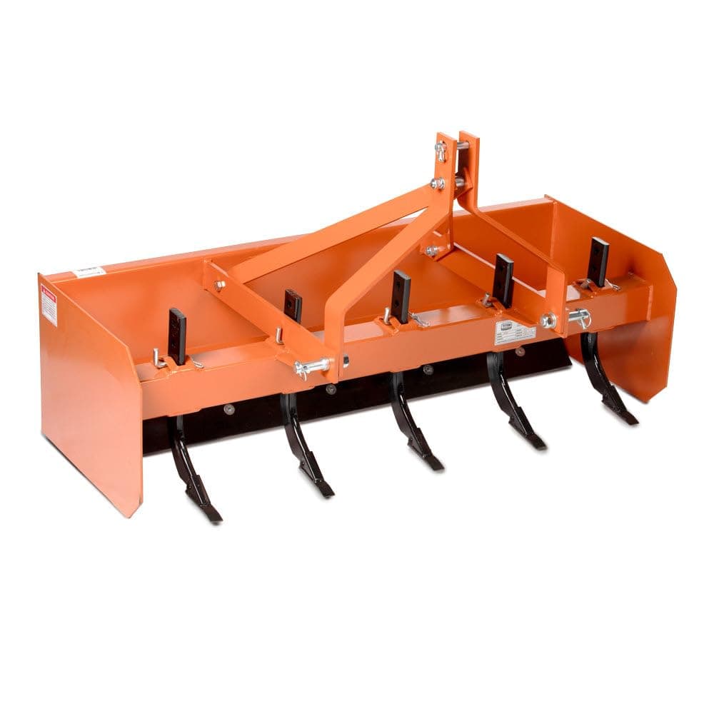 Titan 4' - 7' Box Blade Tractor Attachment Category 1 Cat 0 Scarifier Shank