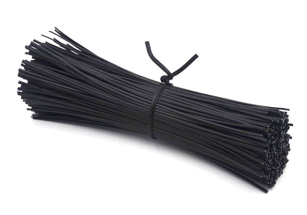 IRISFLY 500pcs 6" Plastic Black Twist Ties