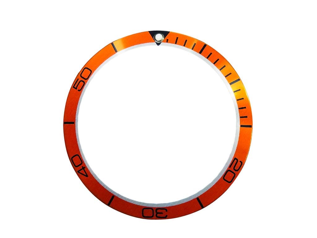 Orange Planet Ocean Aluminum Replacement Bezel Insert for Seiko Old Model 6309/7002/7S26(SKX) diversFit to Seiko Scuba Diver SKX Watches & Vostok Amphibian Komandiskie Watches