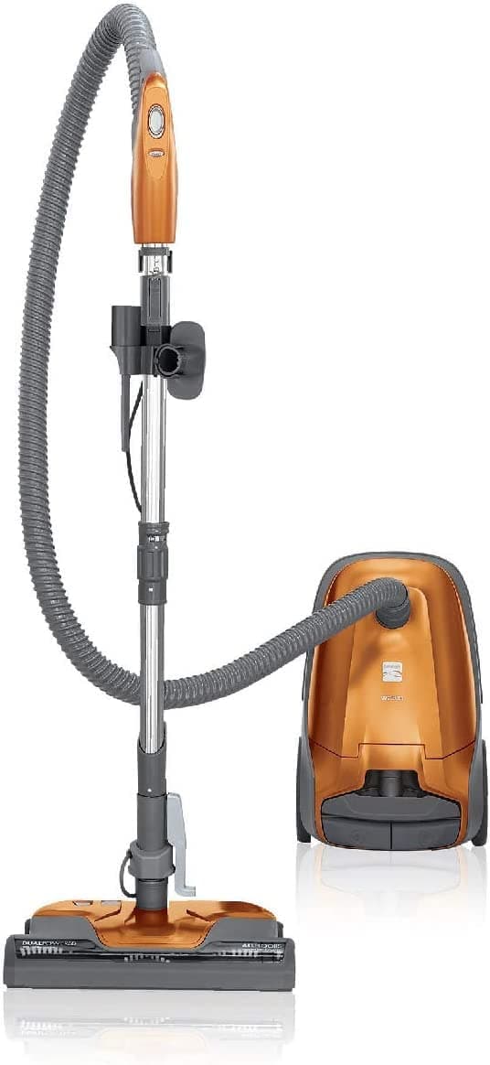 Kenmore 81214 Multi-Surface Bagged Canister Vacuum Cleaner with Cord Rewind, Orange