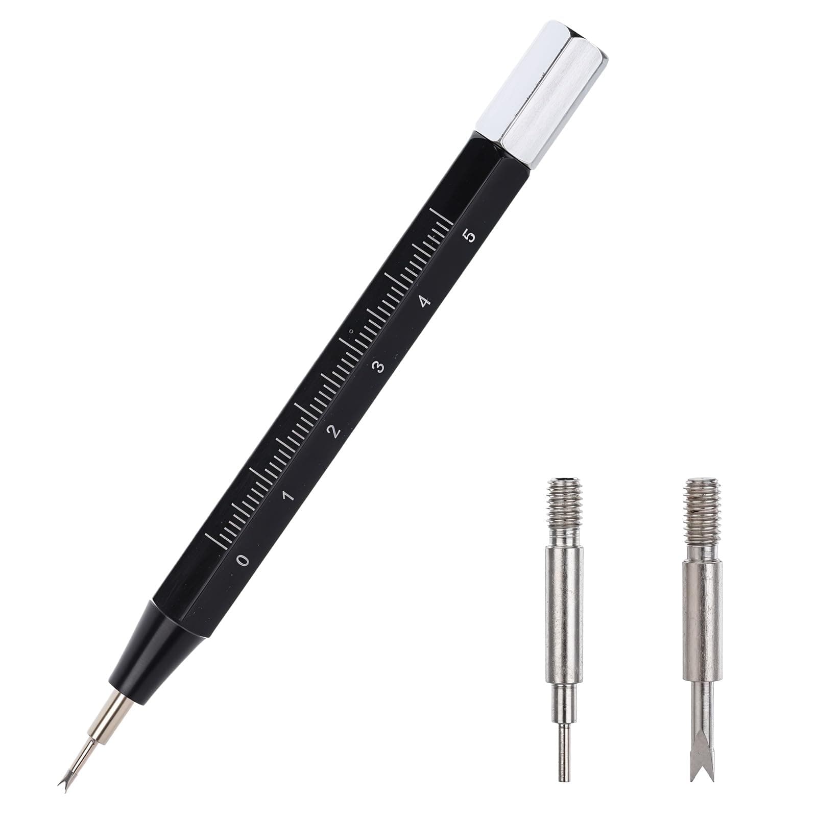 JJUNW1 Pack Watch Band Pins Remover Tool, Multifunction Watch Strap Link Pin Pusher Repair Tool Professional Stainless Steel Spring Bar Tool with Ruler for Adjust, Remove and Replace Watch Straps