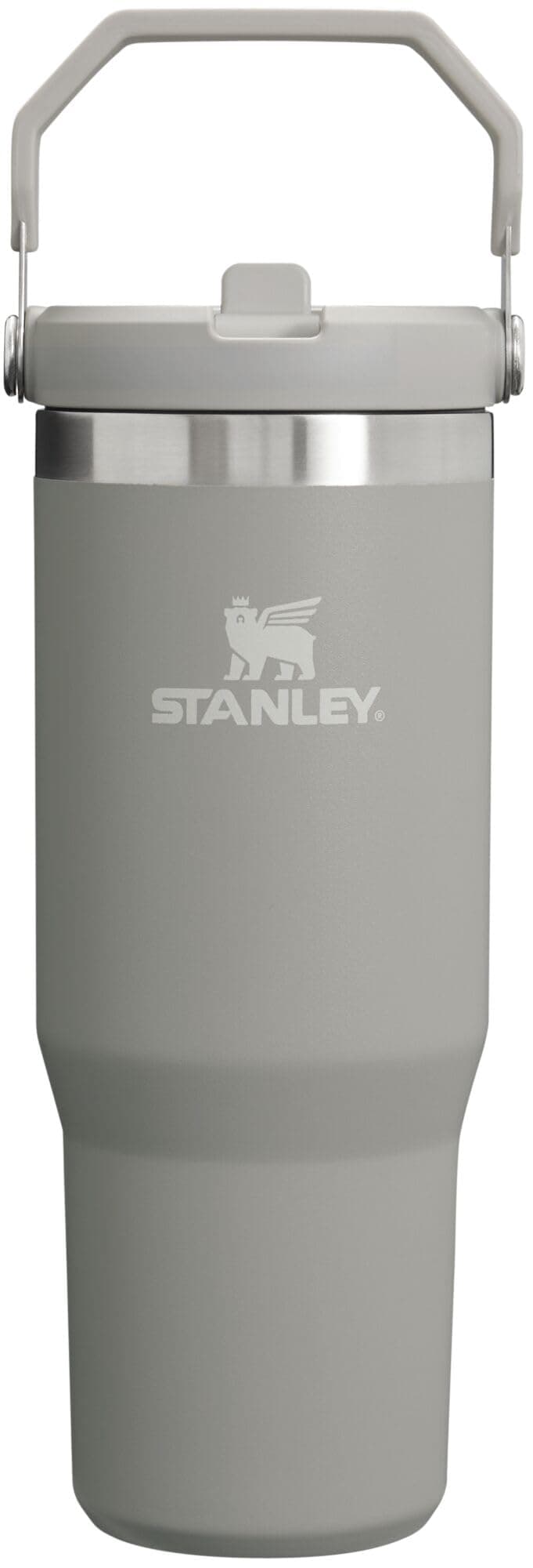 Stanley IceFlow Stainless Steel Tumbler with Straw - Vacuum Insulated Water Bottle for Home, Office or Car - Reusable Cup with Straw Leakproof Flip - Cold for 12 Hours or Iced for 2 Days, 30 Oz, Ash