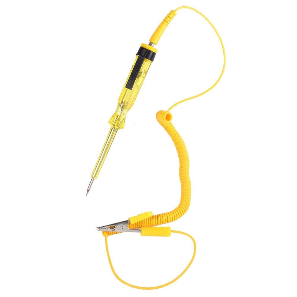 Car Tester, Keenso 6V/24V Continuity Test Light Electrical Circuit Tester Automotive Test Light Auto Test Light Probe Test Light for Low Voltage Systems, Fuse, Switch, Wires(Yellow)