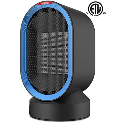 Sendowtek Space Heater Quiet Electric Ceramic Heater 2s Fast Heating Fan for Indoor Office Desktop Use PTC Portable Small Space Heater with Adjustable Thermosta Overheat & Tip-Over Protection for Home