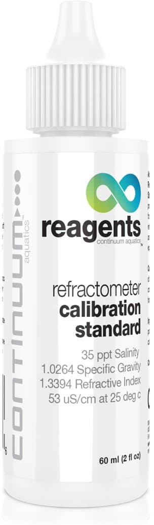 Continuum Aquatics Reagents Refractometer Calibration Standard – Seawater Reference for Calibration of Density Measuring Equipment, 60 ml