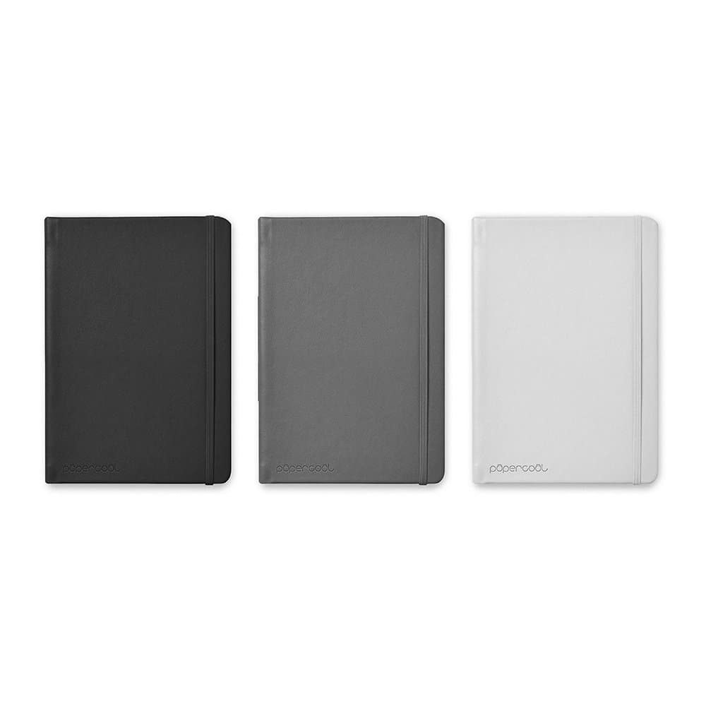 Papercoal Plain Classic Notebook (Unruled) A5 (210x145 mm) with Leather Bound Cover - Pack of 3