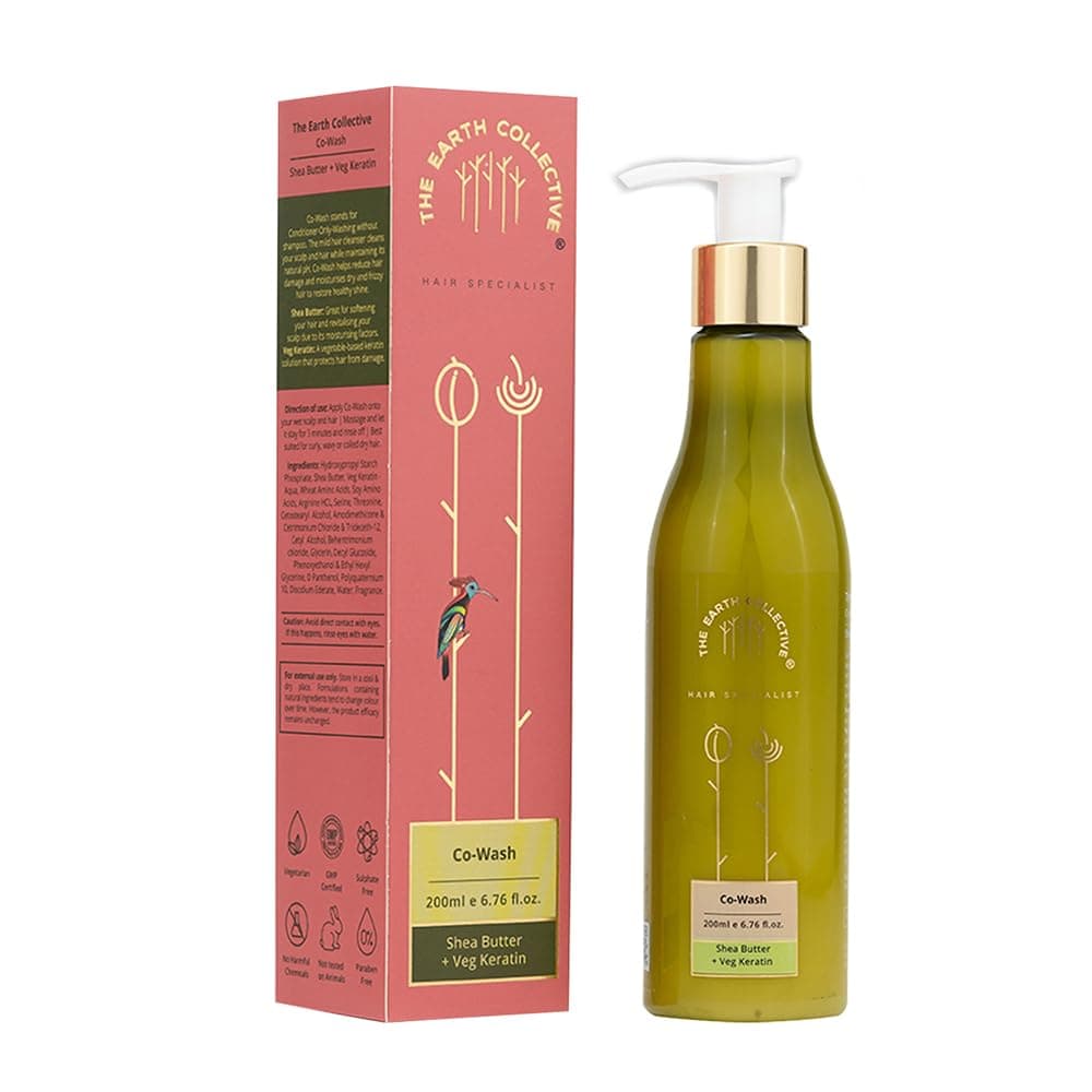 Cleansing Conditioner Co-Wash, 200 ml | 2-in-1 Mild Cleanser & Conditioner | Non-Foaming | With Veg Keratin & Shea Butter | For Dry, Frizzy, Wavy & Curly Hair