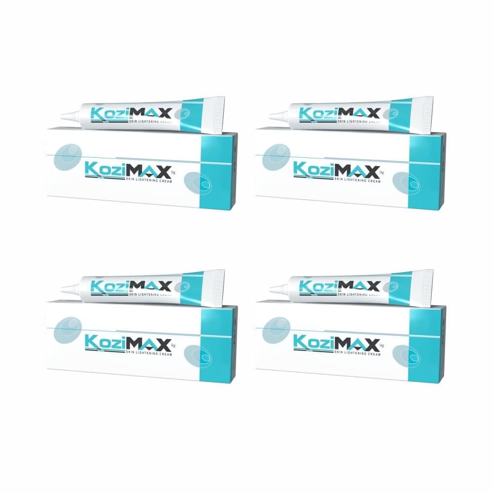 Kozimax Skin Brightening Cream 9g Pack of 4 | Helps Reduce Dark Spots, Pigmentation & Uneven Skin Tone | Lightweight, Fast Absorbing Formula | With Kojic Acid Dipalmitate, Vitamin C & Arbutin