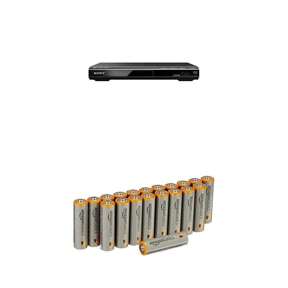 DVPSR760HB.CEK DVD Player - Black with Amazon Basics Batteries