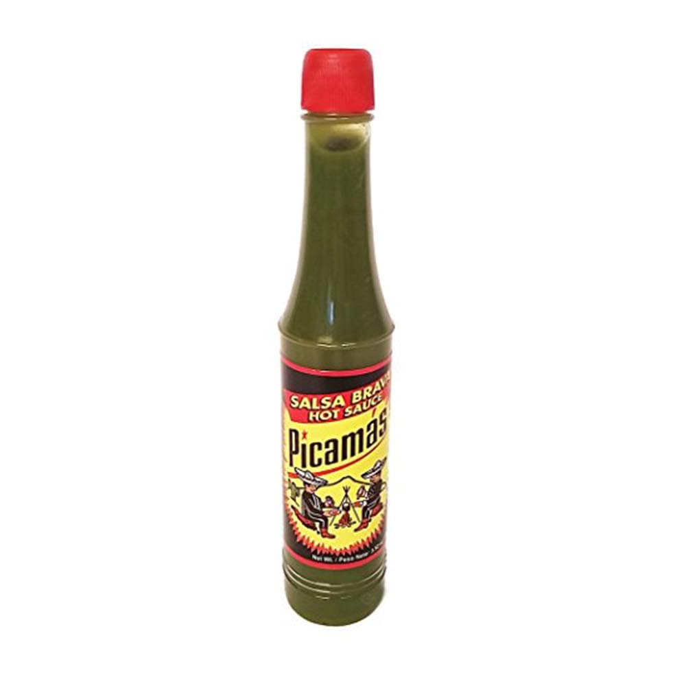 B&B Picamas Green Hot sauce 3.52 oz - Salsa verde picante (Pack of 36)
