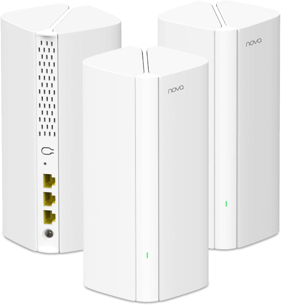 AX3000 Mesh WiFi 6 System Nova MX12-7000 sq.ft WiFi Coverage - Whole Home WiFi Mesh System - 1.7 GHz Quad-Core CPU - Dual-Band Mesh Network for 160+ Devices - 3 Gigabit Ports per Unit - 3-Pack