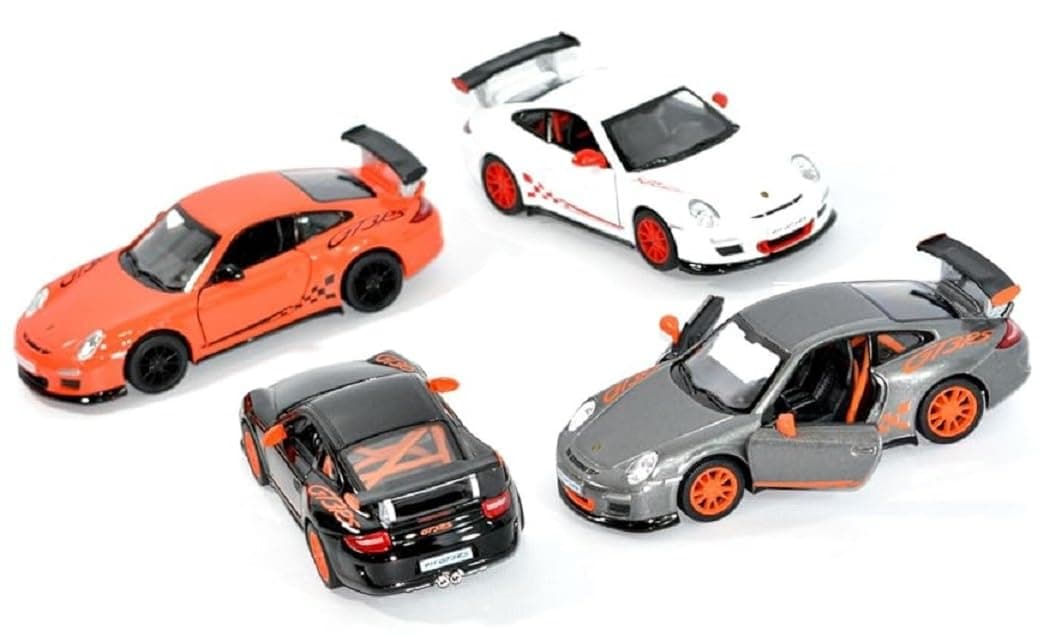 Porsche 911 GT3 RS 1:36 Scale 5" Die Cast Metal Model Toy Sports Car (4SET)