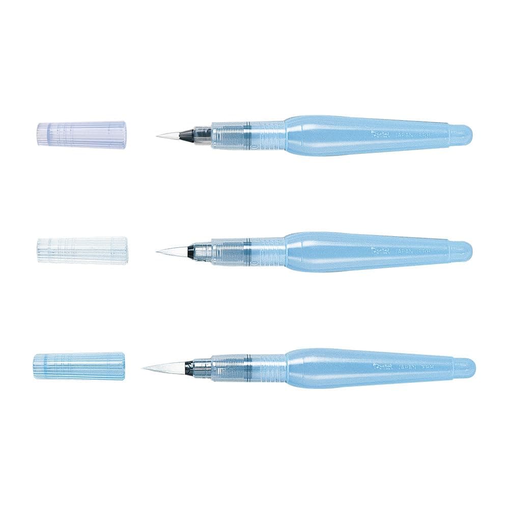 Aquash Water Brush Pens, Assorted Tips - Pack of 3 (Fine, Medium and Broad)
