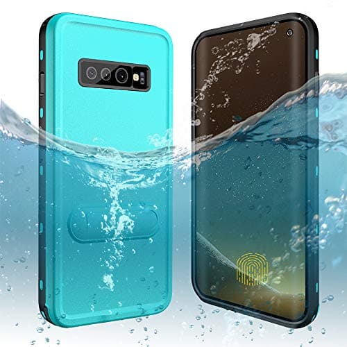 Galaxy S10 Waterproof Case, DOOGE Shockproof Dirtproof Snowproof Rain Proof Heavy Duty Full Protection Rugged IP68 Certified Waterproof Case with Kickstand Screen Protector for Samsung Galaxy S10