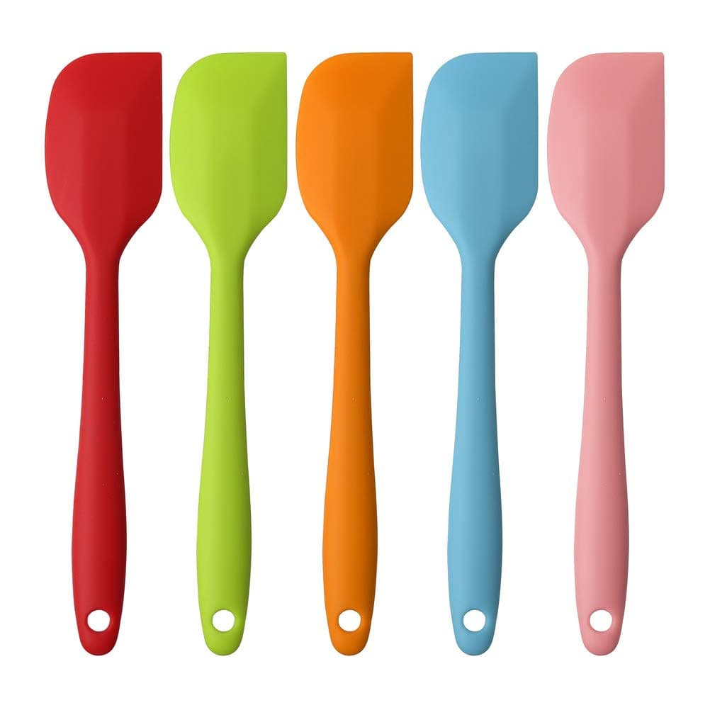 5pcs Small Silicone Spatula, Heat Resistant Rubber Spatula Non-Stick Baking Small Spatulas Silicone Kitchen Utensil for Cooking, Baking and Stirring (21cm/8.2inch)