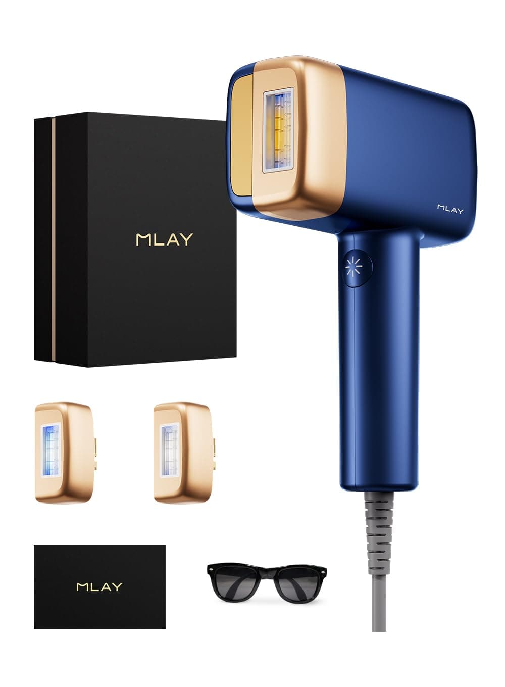 T14 IPL Home Laser Device with Ice Cooling, 0.5s/Flash, 500,000 Flashes, 5 Energy Levels, Painless Laser Hair Removal Device for Arm Leg Bikini Line Armpit (1*HR+1*SR+1*AC Lamp)