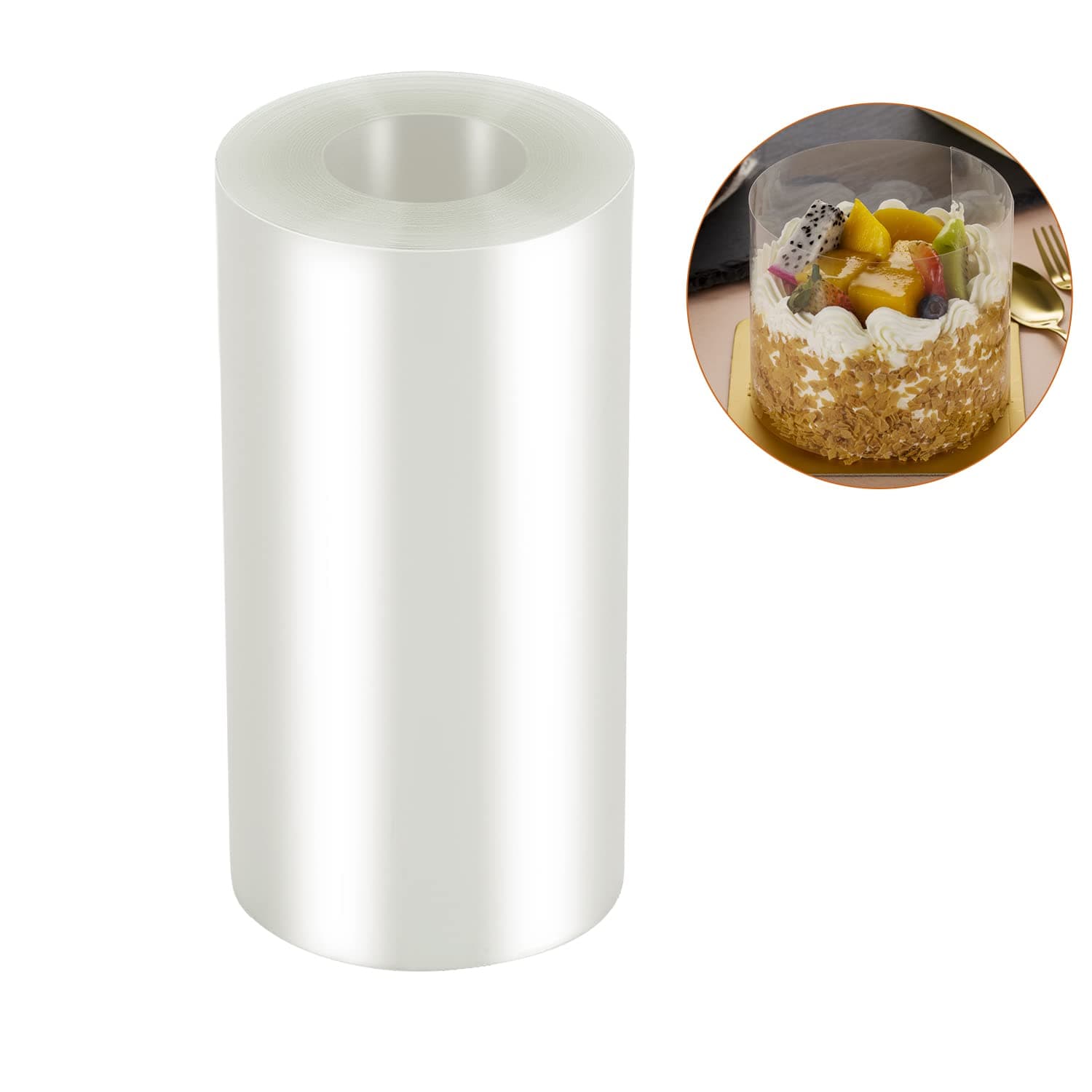 Cake Collars 4 x 394inch (5.9 mil thick) Transparent Acetate Sheets Rolls for Baking Surrounding Edge Decorating