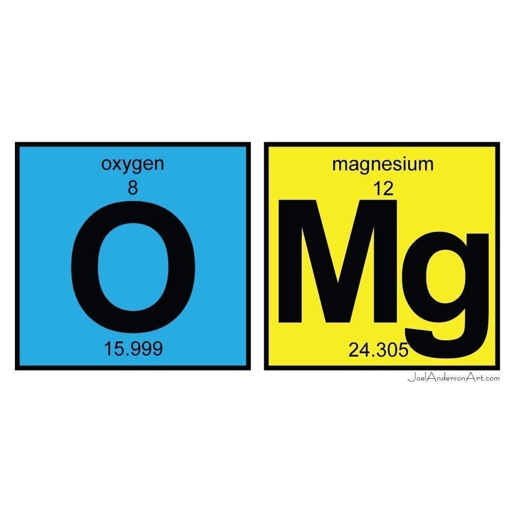 OMg art tile print of periodic table elements