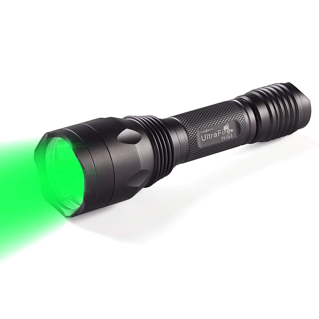 Green Hunting Flashlight, XP-E2 LED 650 Lumens, Single Mode, 520-535 nm Wavelength 256 Yards,Tactical Night Hunting Light for Hog Pig Coyote Varmint Predator Rifle