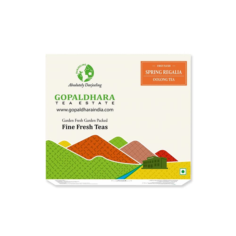 - Gopaldhara Darjeeling Tea Spring Regalia Silver Tips Oolong First Flush Tea 125g Paper Box - (Classic Series) FTGFOP1 Darjeeling First Flush Oolong Tea