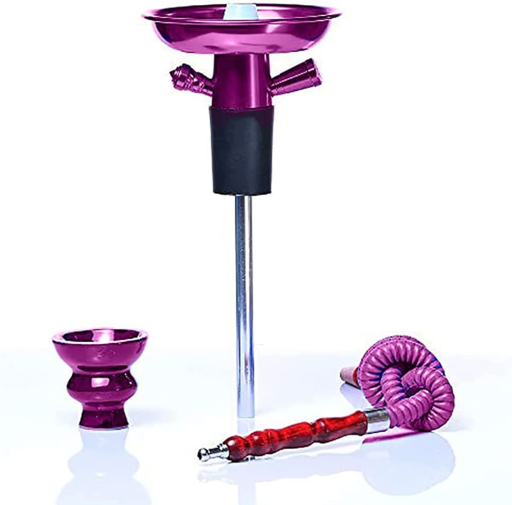 Portable Bottle Hookah Stem, Hookah Shisha Set/Kit, Ceramic Shisha Bowl, Hookah Hose, Stem, Suitable for Glass Bottles, Wine, Champagne,Red