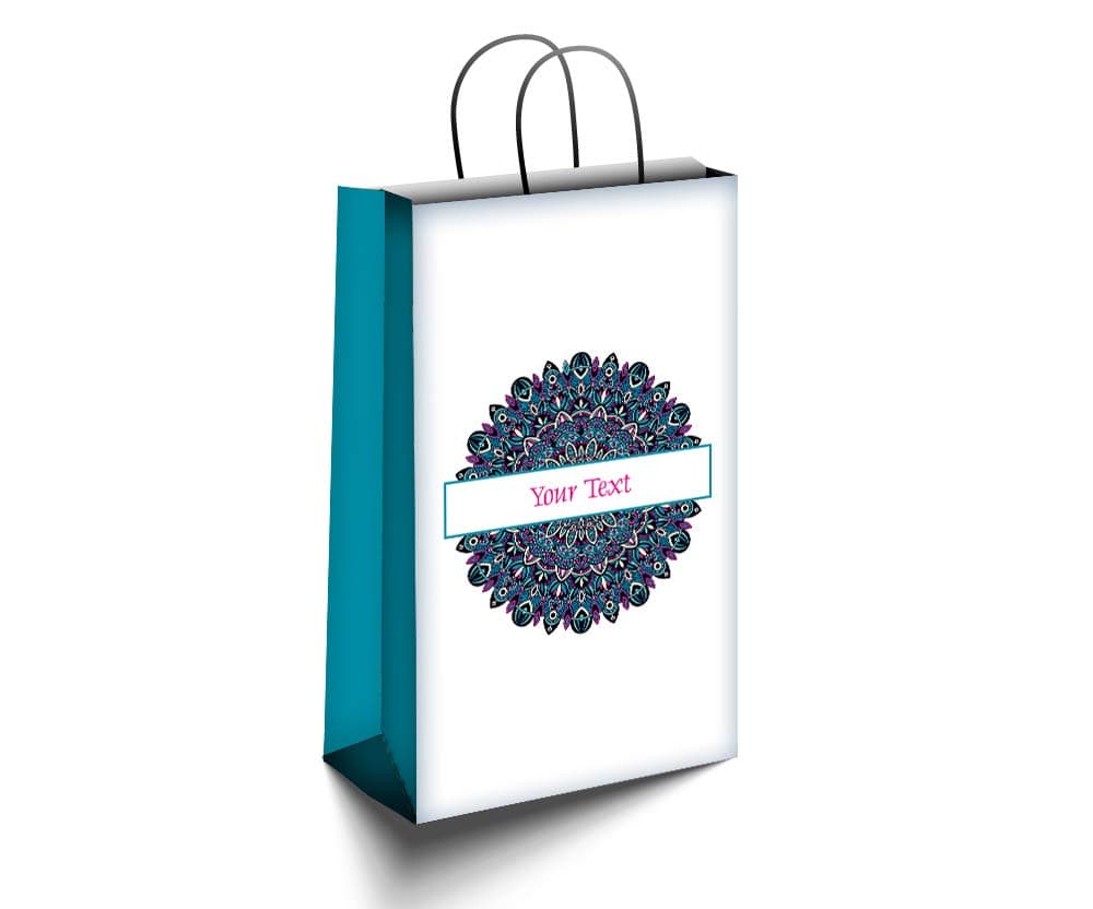 Brown Cloud Personalized Paper Bag with Personalised/Customized Photographs/Message/Quote for Party Gift Size 9 x 6 x 3 inch (Pack of 10)