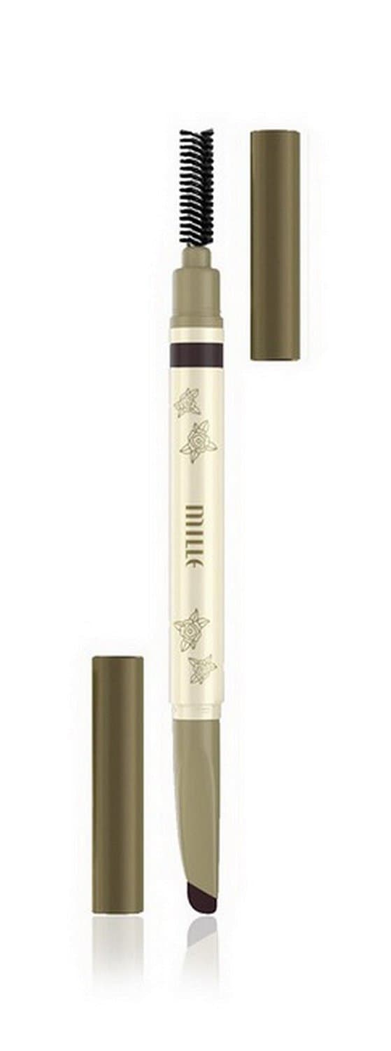 Mille Celeb 3D Eyebrow Pencil Waterproof Automatic with Brush (Deep Brown)