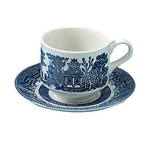 Blue Willow Delta Tea Cup and Saucer Set