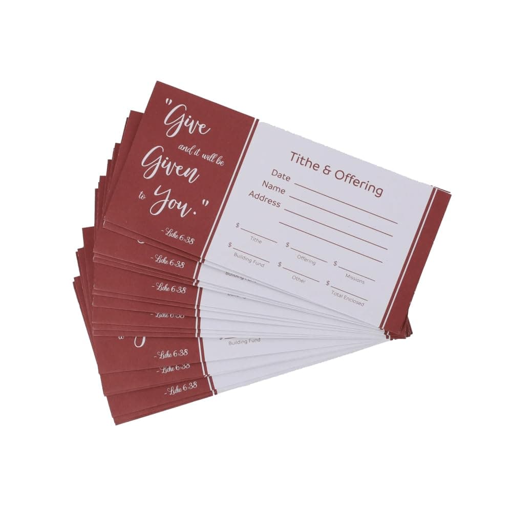 Tithe and Offering Envelopes - "Give" - Box of 100 - (New Bible)