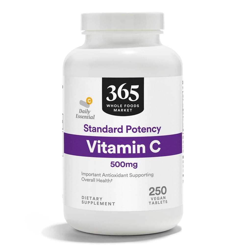 Standard Potency Vitamin C 500mg, Vegan, 250 Tablets