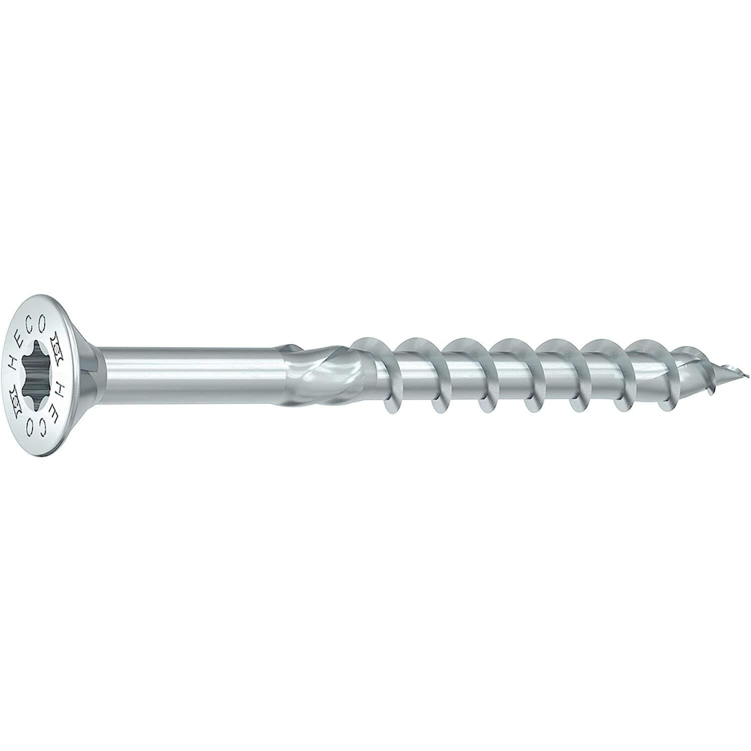 HECO Topix-Plus Wood Construction Screw 8 x 400 mm Countersunk Head Partial Thread Galvanised/Pack of 50