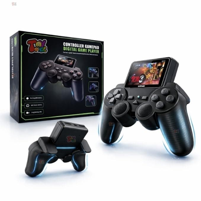 TOYTONIC Handheld Gaming Console for Kids & Adults | 520 Classic Built-in Games | Retro Video Game Player | Portable, Rechargeable, TV Output | Toy & Gift for Boys Girls Ages 6-14 | Mini Game Box