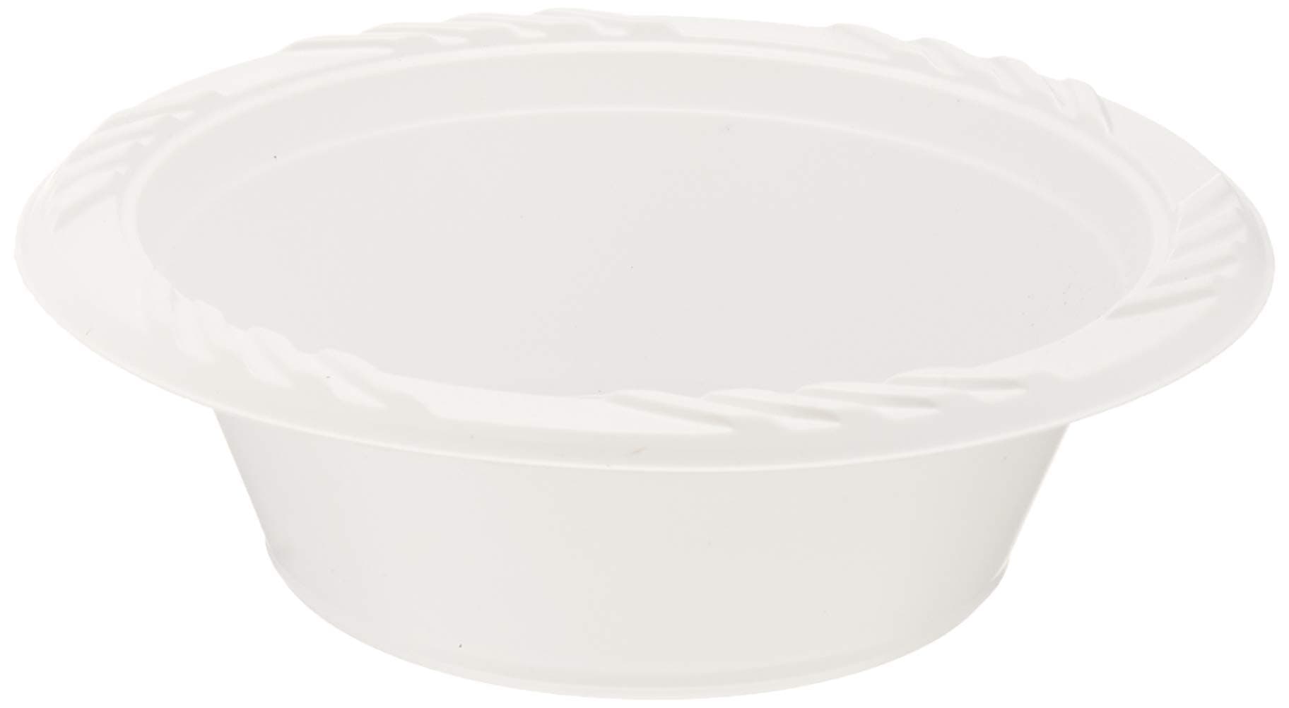 Blue Sky 12 oz white disposable plastic bowls, heavy duty plates. 200 per pack, 200 PACK