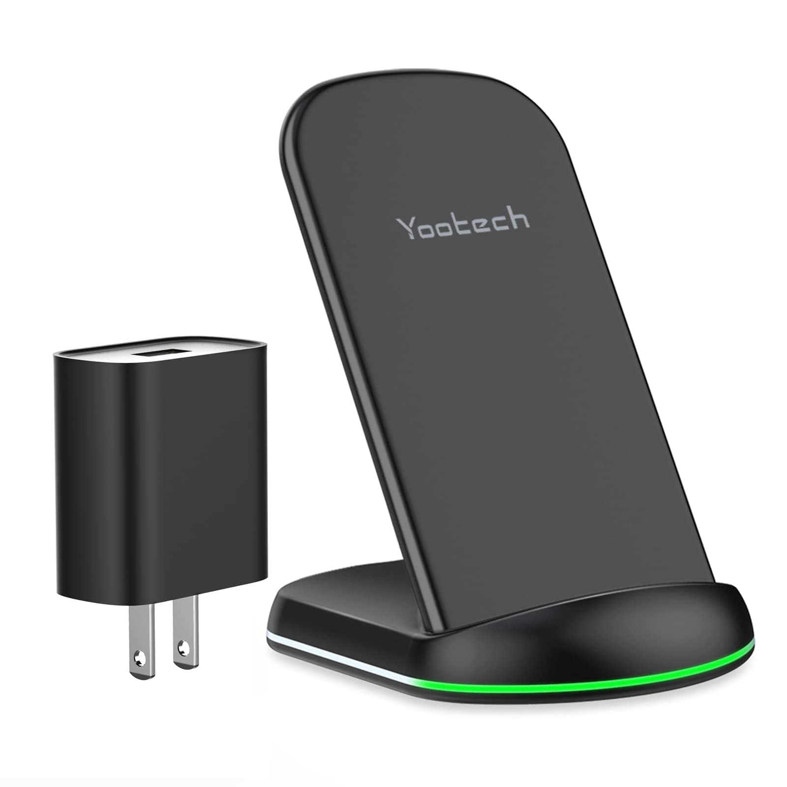 Yootech Wireless Charger, 10W Max Wireless Charging Stand with Quick Adapter,Compatible with iPhone 14/14 Plus/14 Pro/14 Pro Max/13/13 Mini/13 Pro Max/SE 2022/12/11/X/8, Galaxy S22/S21/S20/S10
