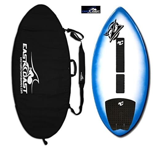 Deluxe Skimboard Package - Zap Wedge Medium 45” - Blue Halo Design - Rider Weight Limit 140 lbs