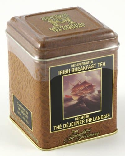 Gourmet Decaffeinated Irish Breakfast Blend Zimbabwe African Black Tea, 24 bags in a Decorative Collectible Tin - SALE