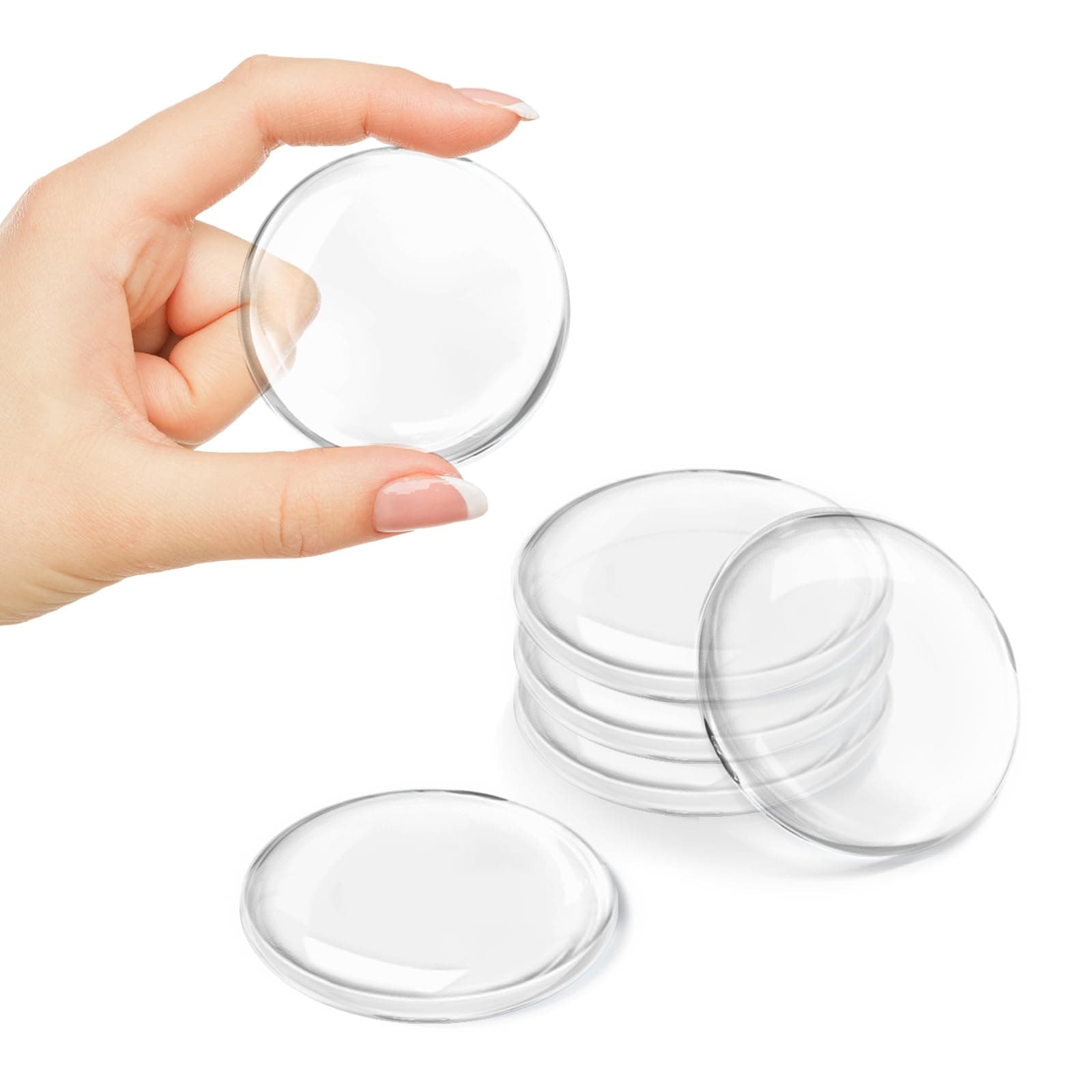 - Strongest Door Knob Wall Shield, 2“ Clear Self Adhesive Round Soft Rubber Door Stopper Wall Protector, 6 PCS Reusable Solution for Stopping Wall Damage & Noise from Doors, Refrigerators