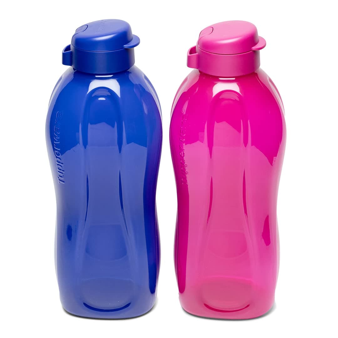 2 x Aquasafe 2 Litre Plastic Bottles with Flip Top