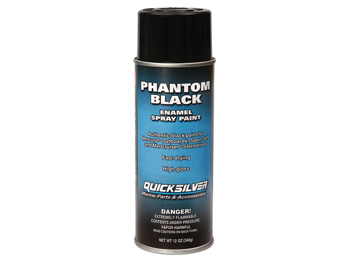 Quicksilver 802878Q1 Phantom Black - Gloss Enamel Spray Paint