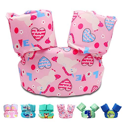 JIWINNER Swim Vests Flotation Jacket Swim Belt Learn to Swim Device Toddler Floaties Device for Pool 30-50 lbs