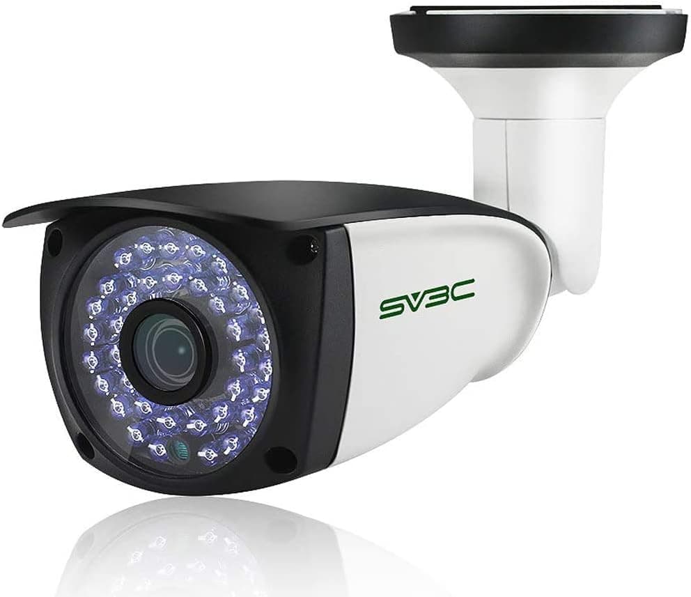 SV3C 5MP PoE CCTV Security Camera Outdoor, Cameras House Security with 20M IR Night Vision, Security IP Camera Outdoor with Human/Vehicle Detection, Build-in MIC, SD card & Cloud, Waterproof, No WIFI