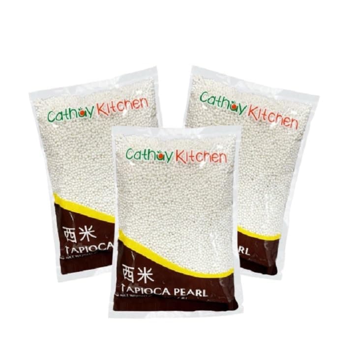 Sago Tapioca Pearls from Cassava | Best for Bubble Boba Milk Tea, Non-GMO Certified, Gluten-Free, Desserts Sago Ball, Soup, or Sauce Thickening 12 Oz Per Pack (3 Pack)