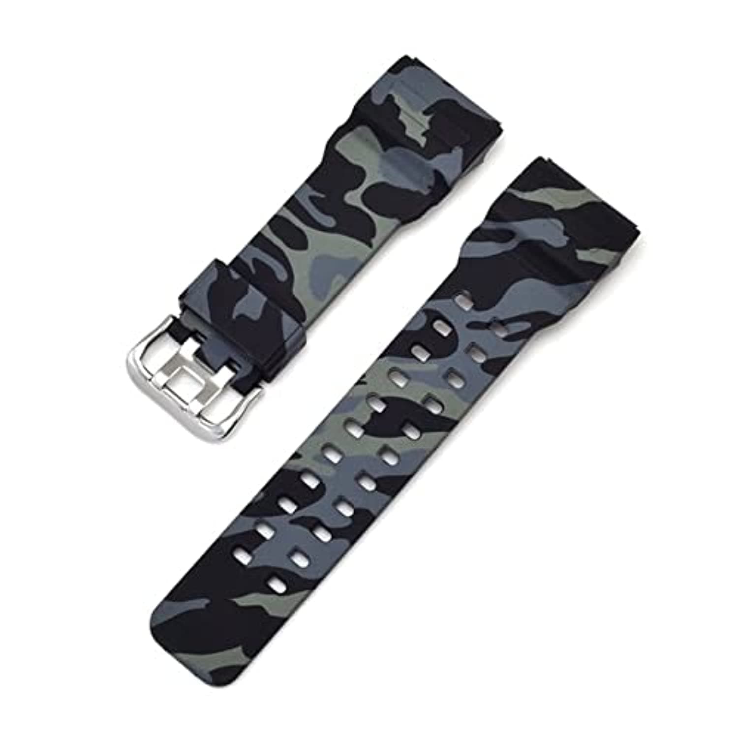 Warable Devices Accessories - Soft Rubber Watch Band Strap for Cásíó G-Shock GG-1000 GWG-100 GSG-100 Men Sport Watchband Straps Bracelet Belt Accessories (Black camouflage)