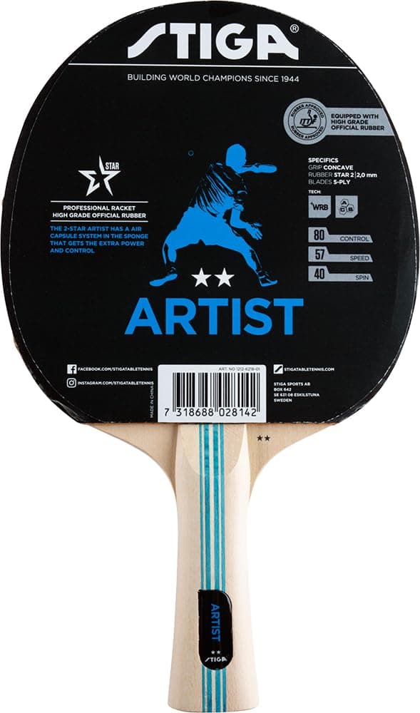 STIGA ARTIST 2 STAR TABLE TENNIS BAT