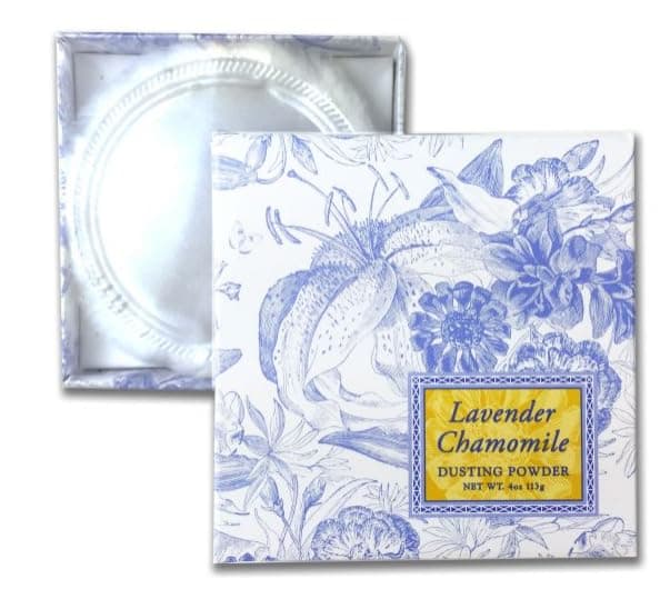 Greenwich Bay Dusting Powder – 4oz Lavender Chamomile Dusting Powder with Puff for Women – After Shower Body Powder – Natural Fragrance Dusting Powder with Aloe, Shea Butter, Jojoba