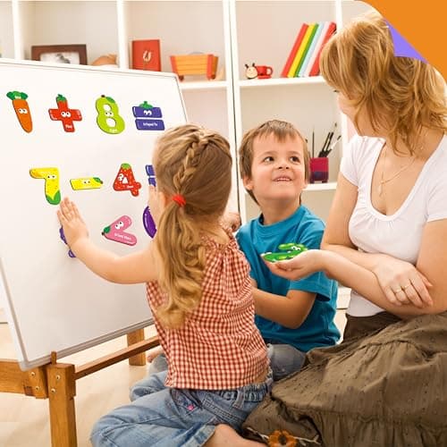 Magnetic Numbers & Math Symbols, Educational Learning Tool for Kids Math Recognition 25PCS Magnets Include 20PCS 0-9 Numbers & 5 Math Symbols (Greater Than/Less Than/Equal To/Plus/Minus) for Toddlers